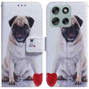 For Motorola Moto G56 5G / G66j 5G / G66y 5G Coloured Drawing Flip Leather Phone Case(Pug)