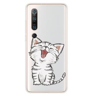 For Xiaomi Mi 10 5G Shockproof Painted TPU Protective Case(Laughing Cat)