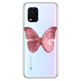 For Xiaomi Mi 10 Lite 5G Shockproof Painted TPU Protective Case(Red Butterfly)