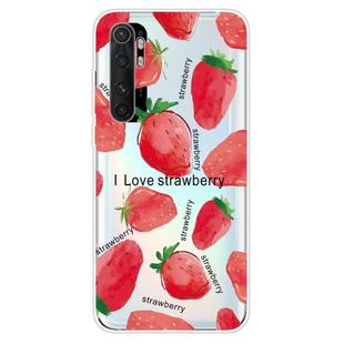 For Xiaomi Mi Note 10 Lite Shockproof Painted TPU Protective Case(Strawberry)