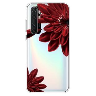 For Xiaomi Mi Note 10 Lite Shockproof Painted TPU Protective Case(Red Flower)
