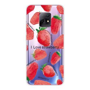 For Xiaomi Redmi 10X 5G Shockproof Painted TPU Protective Case(Strawberry)