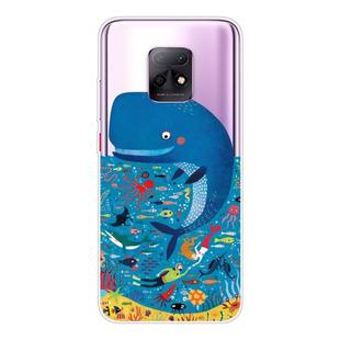 For Xiaomi Redmi 10X 5G Shockproof Painted TPU Protective Case(Whale Seabed)