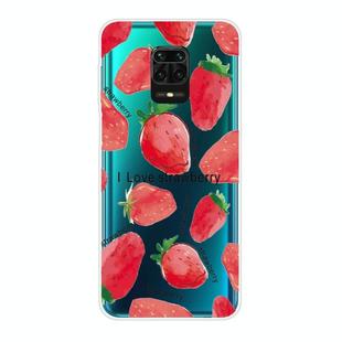 For Xiaomi Redmi Note 9S Shockproof Painted TPU Protective Case(Strawberry)