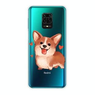 For Xiaomi Redmi Note 9S Shockproof Painted TPU Protective Case(Love Corgi)