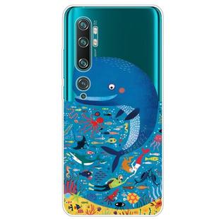 For Xiaomi Mi CC9 Pro Shockproof Painted TPU Protective Case(Whale Seabed)