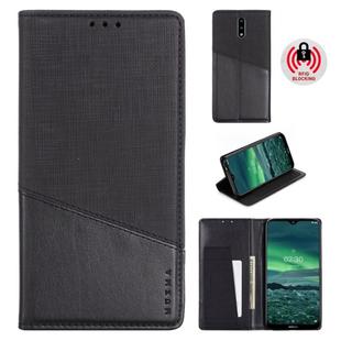 For Nokia 2.3 MUXMA MX109 Horizontal Flip Leather Case with Holder & Card Slot & Wallet(Black)
