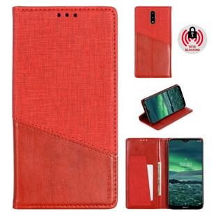 For Nokia 2.3 MUXMA MX109 Horizontal Flip Leather Case with Holder & Card Slot & Wallet(Red)