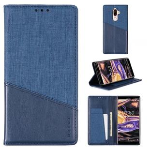 For Nokia 7 Plus MUXMA MX109 Horizontal Flip Leather Case with Holder & Card Slot & Wallet(Blue)