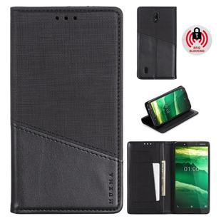 For Nokia C1 MUXMA MX109 Horizontal Flip Leather Case with Holder & Card Slot & Wallet(Black)