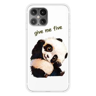 For iPhone 12 / 12 Pro Pattern TPU Protective Case(Tilted Head Panda)