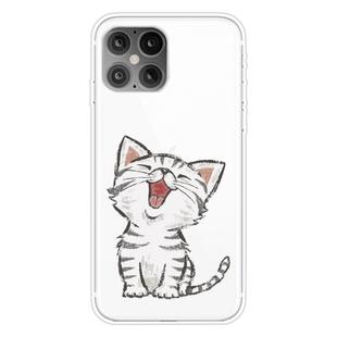 For iPhone 12 / 12 Pro Pattern TPU Protective Case(Laughing Cat)