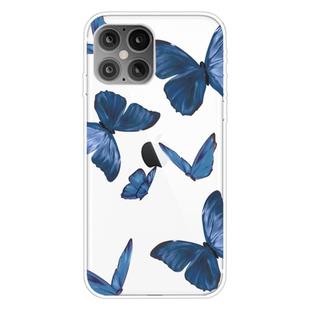 For iPhone 12 mini Pattern TPU Protective Case, Small Quantity Recommended Before Launching(Blue Butterfly)
