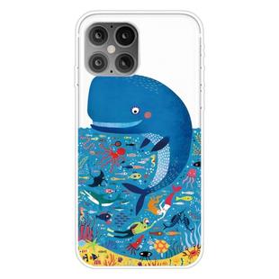 For iPhone 12 mini Pattern TPU Protective Case, Small Quantity Recommended Before Launching(Whale Seabed)