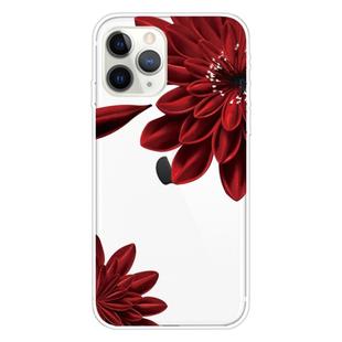 For iPhone 11 Pro Max Pattern TPU Protective Case(Red Flower)