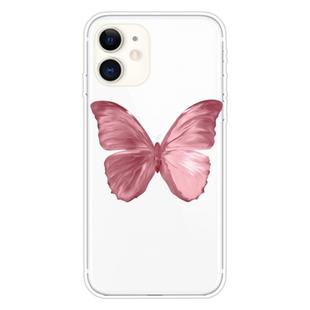 For iPhone 11 Pattern TPU Protective Case(Red Butterfly)