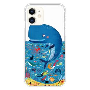 For iPhone 11 Pattern TPU Protective Case(Whale Seabed)