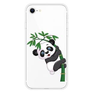 For iPhone SE 2022 / SE 2020 / 8 / 7 Pattern TPU Protective Case(Panda Climbing Bamboo)
