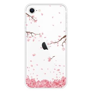For iPhone SE 2022 / SE 2020 / 8 / 7 Pattern TPU Protective Case(Cherry Blossoms Fall)