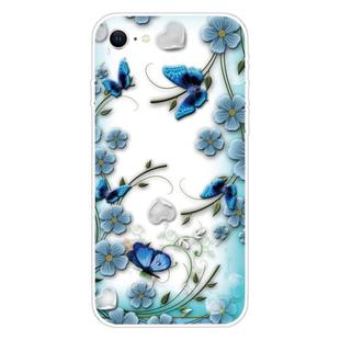 For iPhone SE 2022 / SE 2020 / 8 / 7 Pattern TPU Protective Case(Chrysanthemum Butterfly)