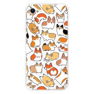 For iPhone SE 2022 / SE 2020 / 8 / 7 Pattern TPU Protective Case(Many Corgi)