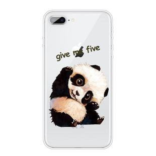 For iPhone 8 Plus / 7 Plus Pattern TPU Protective Case(Tilted Head Panda)