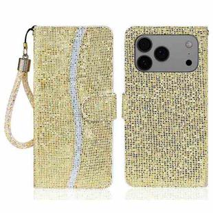 For iPhone 17 Pro Max Glitter Powder Filp Leather Phone Case(Gold)