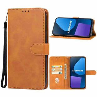 For Fairphone 5 Leather Phone Case(Brown)