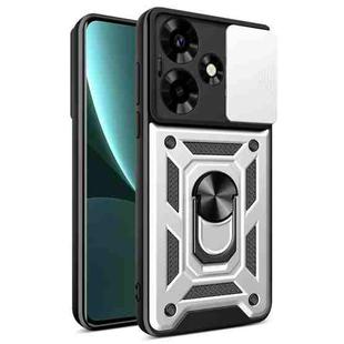For Infinix Hot 30 Sliding Camera Cover Design TPU+PC Phone Case(Silver)