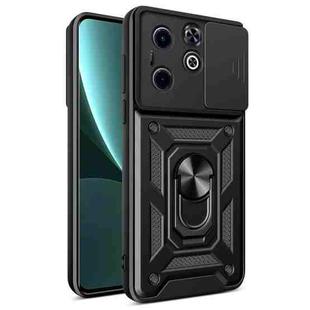 For Infinix Hot 40i / Smart 8 Sliding Camera Cover Design TPU+PC Phone Case(Black)