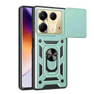 For Infinix Note 40 4G Sliding Camera Cover Design TPU+PC Phone Case(Green)