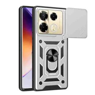 For Infinix Note 40 Pro/40 Pro+ 5G Sliding Camera Cover Design TPU+PC Phone Case(Silver)