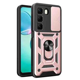 For Infinix Hot 50 4G Sliding Camera Cover Design TPU+PC Phone Case(Rose Gold)