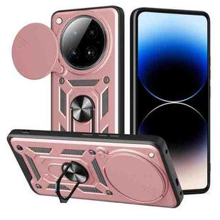 For Infinix Zero 40 4G Sliding Camera Cover Design TPU+PC Phone Case(Rose Gold)