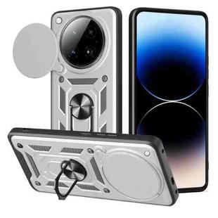 For Infinix Zero 40 4G Sliding Camera Cover Design TPU+PC Phone Case(Silver)