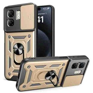 For Infinix Smart 9 / Hot 50i Sliding Camera Cover Design TPU+PC Phone Case(Gold)