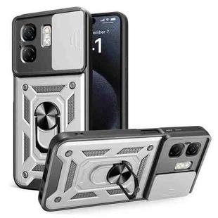 For Infinix Smart 9 / Hot 50i Sliding Camera Cover Design TPU+PC Phone Case(Silver)