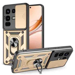 For Infinix Note 50 Pro 4G Sliding Camera Cover Design TPU+PC Phone Case(Gold)