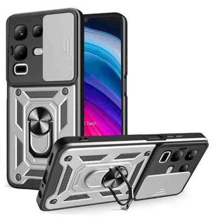 For Infinix Note 50x Sliding Camera Cover Design TPU+PC Phone Case(Silver)