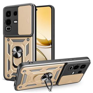 For Infinix Note 50s Sliding Camera Cover Design TPU+PC Phone Case(Gold)