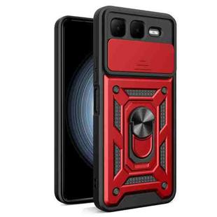 For Infinix Smart 10 Plus 4G Sliding Camera Cover Design TPU+PC Phone Case(Red)