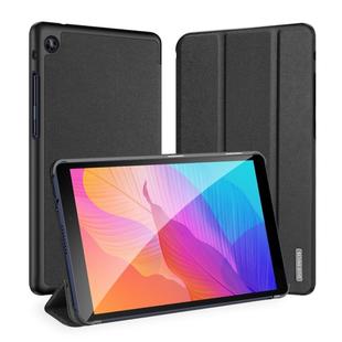 For Huawei MatePad T8 / C3 DUX DUCIS Domo Series Horizontal Flip Magnetic PU Leather Case with Three-folding Holder & & Wake-up / Sleep Function(Black)