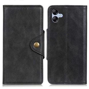 For Samsung Galaxy A05 4G Copper Buckle Sheepskin Texture Leather Phone Case(Black)