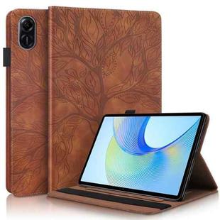 For Honor Pad X9 / X8 Pro Tree Life Series Embossed Leather Tablet Case(Brown)