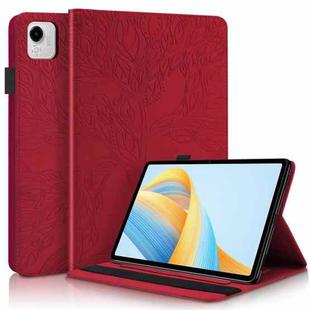 For Honor Pad X9a / X9 Pro Tree Life Series Embossed Leather Tablet Case(Red)
