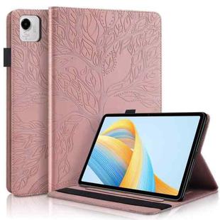 For Honor Pad X9a / X9 Pro Tree Life Series Embossed Leather Tablet Case(Rose Gold)