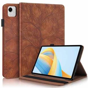 For Honor Pad X9a / X9 Pro Tree Life Series Embossed Leather Tablet Case(Brown)