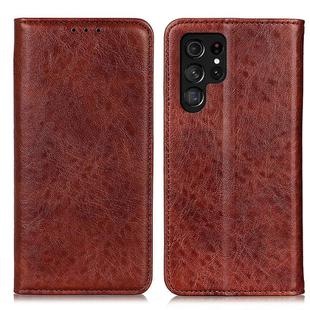 Samsung Galaxy S24 Ultra Magnetic Crazy Horse Texture Leather Phone Case(Brown)