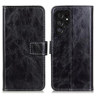 For Samsung Galaxy S24 Ultra Retro Crazy Horse Texture Leather Phone Case(Black)