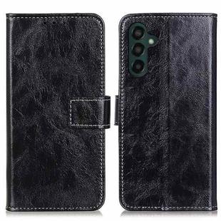 For Samsung Galaxy A55 5G Retro Crazy Horse Texture Leather Phone Case(Black)